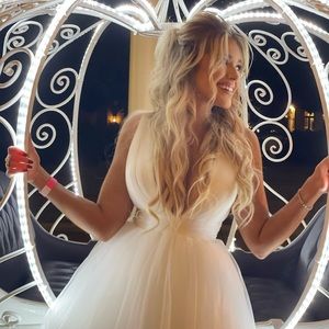 White Jovani Ball Gown